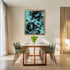 Posterizer 1 pcs-baby blue background with dark flowers-Floral & Botanical Art-Abstract & Modern Art-Decor for Home & Office- UNFRAMED Wall Art...