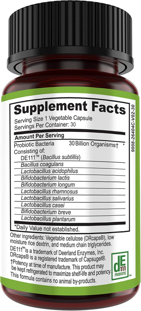 Ascendant Nutrition Bacillus Subtilis Probiotic - 30 Billion CFU Multi-Strain Probiotics for Women and Men - Supports Digestive and Gut Health - 3...