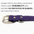 Regal Dog Products Small Purple Dog Collar with Heavy Duty Double Buckle & D Ring | Vinyl Coated, Custom Fit, Adjustable Biothane Dog Collar | Che...