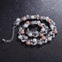 Glass Pearl Necklace and Earring Set,Collar De Perlas para Mujer,Faux Pearl Jewelry Set for Women (Silver)...