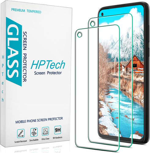 HPTech (2 Pack) Designed for Motorola Moto G Power (2020) Tempered Glass Screen Protector, Anti-Scratch, Bubble Free, Case Friendly...