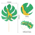 36 Pieces Animal Cupcake Toppers Jungle Style Cake Toppers Gold Glitter Palm Leaves Cake Decorations for Jungle Safari Animals Party Baby Showers ...