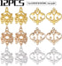 Earring Chandelier Charms,12pcs Chandelier Component Links Alloy Earring Connector Charms Chandelier Earring Components Earring Jewelry Making for...