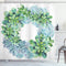 Ambesonne Succulent Shower Curtain, Watercolor Succulent Wreath Circular Design Bridal Wedding Theme, Cloth Fabric Bathroom Decor Set with Hooks, ...
