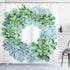 Ambesonne Succulent Shower Curtain, Watercolor Succulent Wreath Circular Design Bridal Wedding Theme, Cloth Fabric Bathroom Decor Set with Hooks, ...