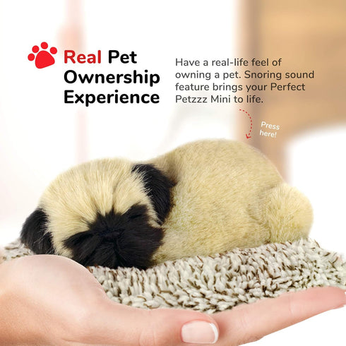 Minis Pug, Realistic, Lifelike Stuffed Interactive Plush Toy, Electronic Pets, Companion Pet Puppy with 100% Synthetic Fur...