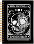Floral Skull Notebook, Goth Gothic Notebook Journal, Witchy Journal, Goth Office Supplies, Spiral Notebook 5.5x8.3, Kinda Emotion Kinds Emotionles...