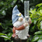 FORUP Resin Gnome Rain Gauges, Resin Gnome Garden Statue with a Plastic Rain Gauge, Hand Painted Gnome Sculpture Water Gauge for Rain...