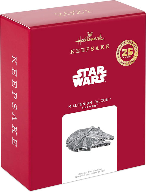 Hallmark Keepsake Christmas Ornament 2021, Star Wars Millennium Falcon, Metal...