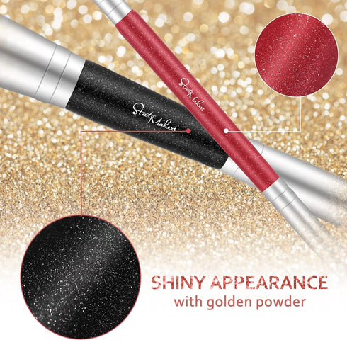 Makeup Brushes Dual-ended Foundation Brush - START MAKERS 2-in-1 Concealer Brush Face Eyebrow Eyeshadow Brush for Liquid, Powder, Buffing, Blendin...