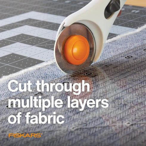 Fiskars 45mm Rotary Blades (5 Pack) - Rotary Cutter Blade Replacement - Crafts, Sewing, and Quilting Projects - Grey...