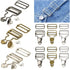 Lesnala 24 Sets 3 Color Overalls Buttoned Hooking Metal Buckles for Suspender Jeans DIY Sewing Clothing Craft Handmade Accessories Storage in A Bo...