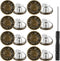16 Pcs Jeans Buttons Replacement, 17 mm No-Sew Buttons for Jeans Pants Button Tightener Pins Replacement Repair Kit with Threads Rivets and Screwd...