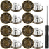 16 Pcs Jeans Buttons Replacement, 17 mm No-Sew Buttons for Jeans Pants Button Tightener Pins Replacement Repair Kit with Threads Rivets and Screwd...