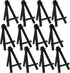 U.S. Art Supply 5" Mini Black Wood Display Easel (Pack of 12), A-Frame Artist Painting Party Tripod Easel - Tabletop Holder Stand for Small Canvas...