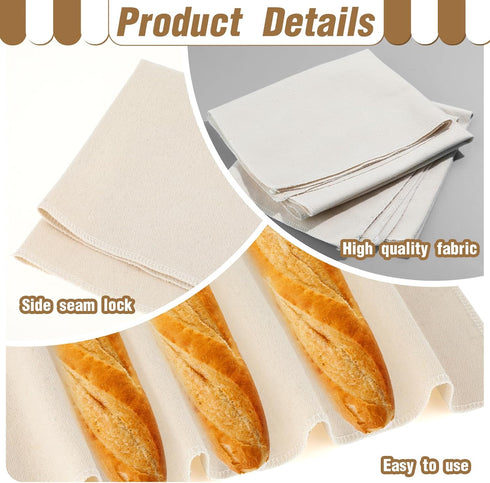 Thick Bread Towel for Homemade Bread, 14x18 Inch Bread Proofing Cloth Cover Reusable Sourdough Bread Baking Supplies Linen Cloth Baking Bread Clot...