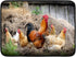 Dish Drying Mat For Kitchen Counter Rooster Chicken Hen Farm Absorbent Microfiber Kitchen Drying Mats For Dishes Reversible Countertop Dish Draine...