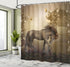 Ambesonne Mystic Shower Curtain, Horse in Roses Garden with Butterflies Fantasy Romantic Moon Print, Cloth Fabric Bathroom Decor Set with Hooks, 6...