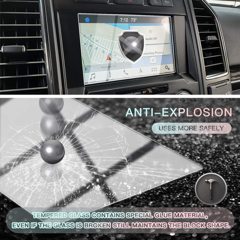 CDEFG Car Screen Protector Center Control Navigation Touch Screen Protector for 2014-2020 Ford F150 F250 F150 Raptor 8 Inch, Tempered Glass HD Scr...