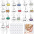 Kigeli 80 Pieces Stainless Steel Earring Blank Wire Hooks Bezel Trays Earring Trays with 12 mm Round Glass Cabochon Setting, Wire Hooks Earring Bl...
