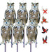 Owl to Keep Birds Away: 6PCS Bird Scare Reflective Hanging Decoration, Fake Owls with Reflective Tape, Pigeon Bird Control Device Away from Patio ...