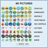 80 Patterns Bear Flashlight Projector for Kids with Educational Preschool Learning; Letters, Numbers, Animals, Birds, Vehicles, Dinosaurs, Ocean, ...