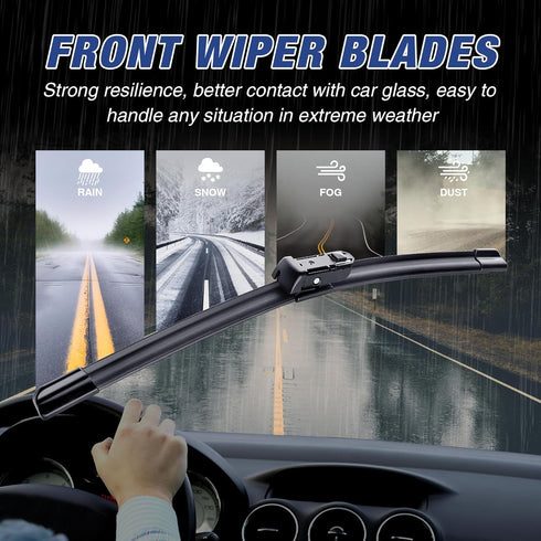 22"+22" Wiper Blades Replacement for Chevy Silverado/GMC Sierra 2014 2015 2016 2017 2018 (Set of 2) Quiet and Durable Stable All-Season Windshield...