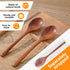 8 Inch Wooden Spoon Set, 6PCS Oval Wooden Mixing Spoons Long Handle Spoons Nonstick Japanese Style Kitchen Utensils for Home Kitchen Cooking Stirr...