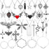 Bonuci 30 Pieces Grunge Necklace Set Goth Cross Necklace Y2k Necklace Punk Rock Vintage Harajuku Gothic Feather Chain Choker Necklace Jewelry Cost...