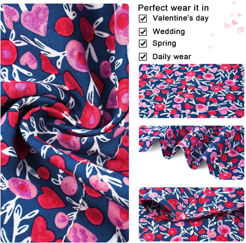 E-Clover Dog Collar Bandana Girl & Matching Scrunchie Set Heart Dog Collars Pet Accessories Adjustable for Small Dogs Puppy Owner Valentines Pink...