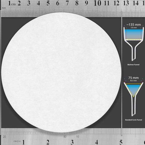 12.5 cm Lab Filter Paper, Standard Qualitative Grade 1 - ZENPORE Medium Flow 125 mm...