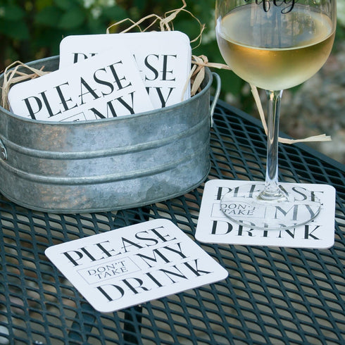 Party Paperboard Coasters, 4-Inch, My Drink, 25-Count...