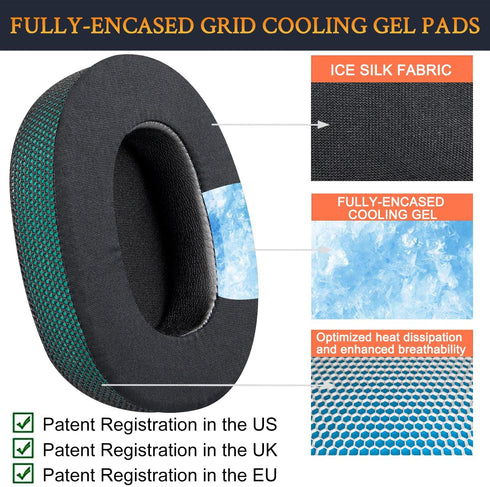 SOULWIT Cooling Gel Earpads Cushions Replacement for Skullcandy Hesh 3/ANC/Evo & Crusher Wireless/ANC/Evo & Venue ANC Over-Ear Headphones,Ear Pads...