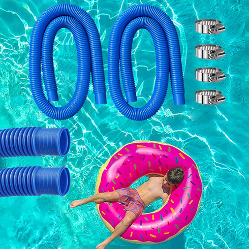 Pool Hoses Pool Pump Replacement Hose, 1.25 x 59 inch Above Ground Pool Hoses Tubes Compatible with Intex Filter Pump 607, 603, 637, 2 Pack Hose 4...