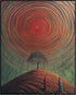 Posterizer 1 pcs-surrealism serene scene in alien planet with red sun 3-Abstract & Modern Art-Landscape & Nature Art-Gift for Men Women Entreprene...