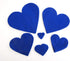 Playfully Ever After 1 to 6 inch Multi-Size Pack Stiff Felt Hearts 18pc (Blue)...