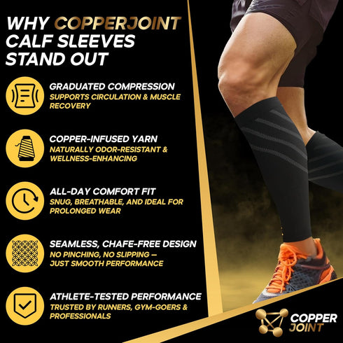 Calf Compression Sleeve for Men & Women –Leg Compression Sleeve for Shin Splint Relief, Leg Cramps, Varicose Vein Compression Leg Sleeve, Calf Sle...
