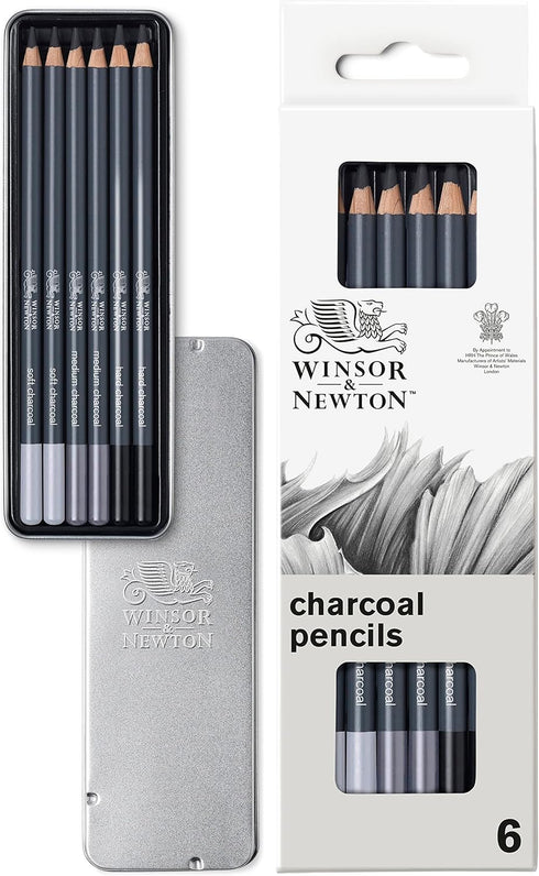 Winsor & Newton Studio Collection, 6 Count, Charcoal Pencils...