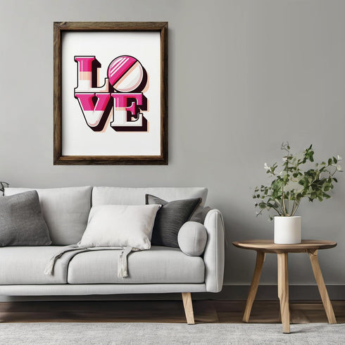 Posterizer 1 pcs-Lesbian Pride Flag-Love-Gay & LGBTQ Art-Abstract & Modern Art-Gift for LGBTQ, Queer, Gay, Bi, Lesbian- UNFRAMED Wall Art...