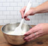 RSVP International Ela Series Heat Resistant Cooking & Baking Strong Silicone Wrapped Steel Rubber Scraper, Spatula, 11x2, White...