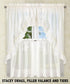 Ellis Curtain Stacey Sheer Balloon Valance, 60" x 15", Ice Cream...