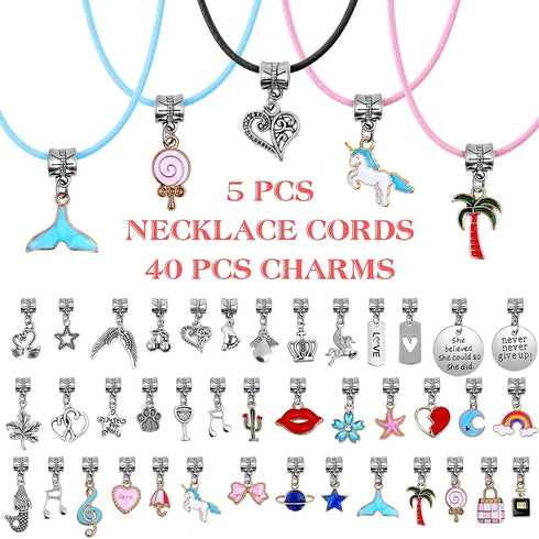 Mckanti 150 Pieces Charm Bracelet Making Kit for Girls, Charm Bracelets Jewelry Making Kit with Beads Bracelets Charms Necklace DIY Crafts Gifts S...