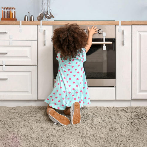 6 Pack Child Safety Strap Locks. Child Locks for Cabinets No Drilling. Sticky Child Safety Drawer Locks Baby Proofing. Refrigerator Strap Lock for...