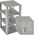 Strictly Briks Classic Stackable Baseplates, Building Bricks for Towers, Shelves, and More, 100% Compatible with All Major Brands, Silver, 4 Base ...