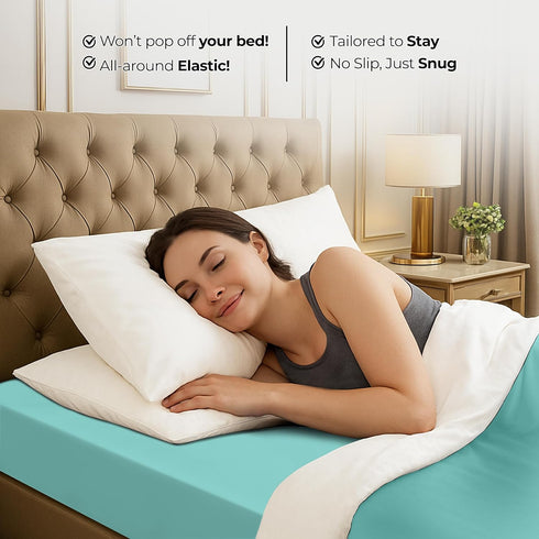 Utopia Bedding King Fitted Sheet - Bottom Sheet - Deep Pocket - Soft Microfiber - Shrinkage and Fade Resistant - Easy Care -1 Fitted Sheet Only (S...
