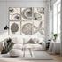 WYHLMTQ 6Pcs Boho Beach Coastal Posters Canvas Wall Art Modern Abstract Painting Shell Pictures Prints Wall Decor Beach Gallery Artwork for Beach ...