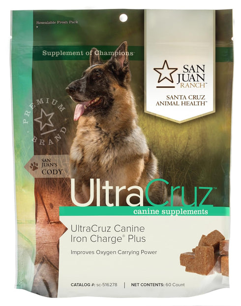 UltraCruz Canine Iron Charge Plus Supplement for Dogs, 60 Tasty Chews...