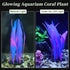 Aquarium Glowing Kelp Plant, Soft Silicone Glowing Fish Tank Decorations, Fluorescence Coral Decor for Aquarium Decor Blue 2pcs...