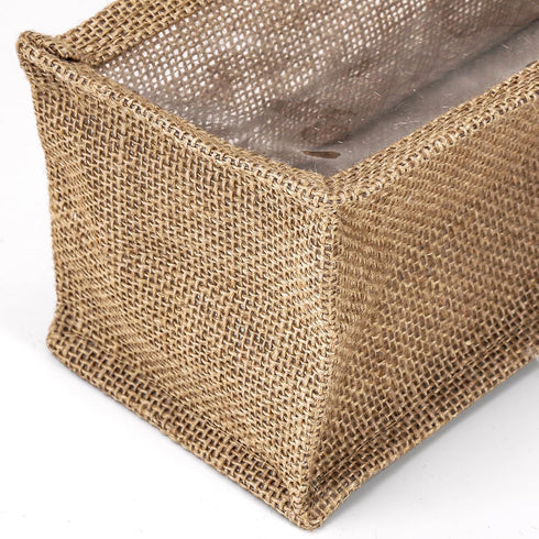 Peohud 3 Pack Burlap Wine Bottle Bags, Jute Wine Gift Bag with Window and Handle, Reusable Wine Carrier Tote Bags for Wedding Birthday Party Chris...
