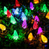 C6 Bulbs Christmas Lights with Built-in Timer - 50 LED 16.4ft Strawberry Battery String Light for Outdoor, Indoor - Christmas Lighting Wreath, Gar...
